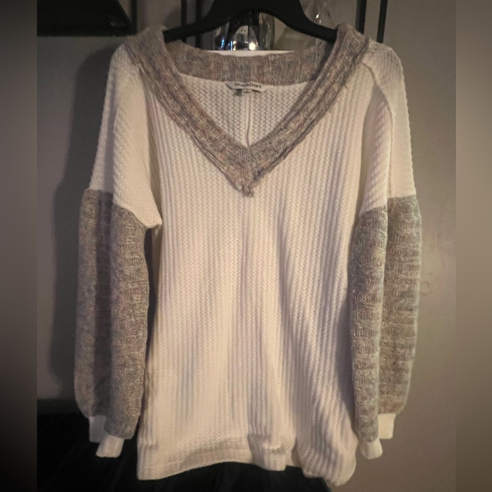 Davi & Dani waffle knit rainbow sweater, oversized can fit medium and large
